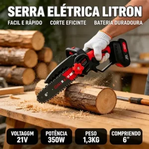 Mini Motosserra Elétrica Portátil 6 Polegadas 21v Duas Baterias Recarregável Serra De Poda Para Jardim E Árvores - Imagem 5