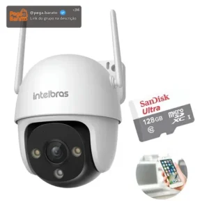 Camera Wifi 360° Im7 S Full Color Intelbras + Cartão 128gb - Imagem 1