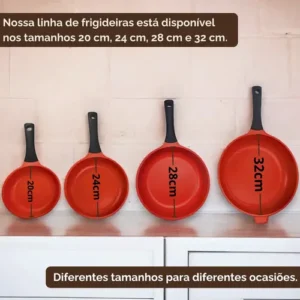 Frigideira Antiaderente Cerâmica 20cm Aristus Tampa Com Borda De Silicone Cabo Antitérmico Compatível Com Fogão A Gás E Indução Revestimento Premium Linha Luxury Induction - All Black - Imagem 9