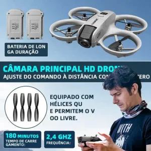 Drone Profissional L28s Pro Max Battery Motor Brushless Câmera Hd Para Fotografia Aérea, Voltar Auto + Siga-me Com 2 1800mah Baterias Controle Com Tela,drone 2.4ghz 5g Cinza - Imagem 5
