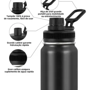 1200ml Garrafa Térmica Bebidas Quentes E Frias Cor Preto Marca Vtwk - Imagem 10