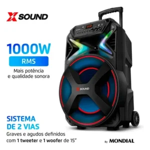 Caixa De Som Mondial Cm-1000n X-sound Amplificada 1000w Rms Preto - Imagem 2