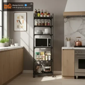 Prateleira De Cozinha De Aço, 5/6prateleira De Armazenamento - Imagem 1