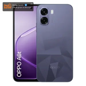 Smartphone OPPO A6t 128gb, 12gb Ram (4gb + 8gb Virtual Ram), Bateria Gigante de 6500mAh, Processador Snapdragon, Tela 120Hz, AI Câmera, IP64 - Violeta - Imagem 1