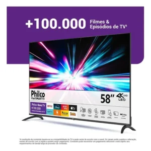 Smart Tv Philco 58 P58vik 4k Uhd Led Roku Dolby Audio Wi-fi Hdr10 110/220v - Imagem 4