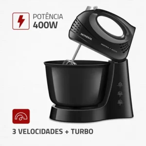 Batedeira Prática Mondial Preto 400W B-44-B - Imagem 3