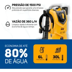 Lavadora de Alta Pressão Compacta WAP WL 1800 1400W 1500PSI 360L/h 220V - Imagem 8