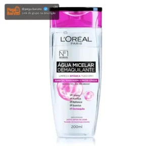 Água Micelar L'Oréal Paris Bifásica Limpeza Facial 200ml - Imagem 1