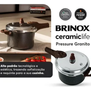 Panela De Pressão Pressure Granito com indução 4,2l Brinox - Imagem 4