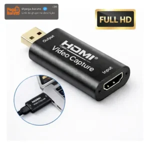 Placa De Captura Hdmi 4k Usb 1080p Full Hd Live Streaming Conversor Video Gamer Plug Play Dr Hank - Imagem 1