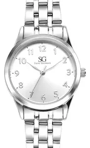 Kit Relógio Colar E Brincos Ponto De Luz Feminino Luxo Silver Saint Germain Presente Original Joias Prata Elegante Clássico 28mm - Imagem 7