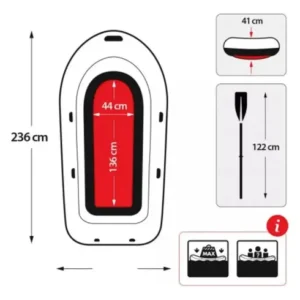Bote Seahawk 200 Intex C Bomba Remo P/duas Pessoas Até 240kg - Imagem 4