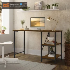 Escrivaninha Mesa Office Estilo Industrial 1.10 M Klm Store - Imagem 1