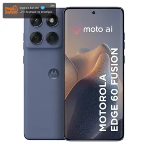 Smartphone Motorola Edge 60 Fusion 5g - 256gb 16gb (8gb Ram+8gb Ram Boost) 50mp Sony Ai Camera Ip68 Nfc - Cinza Vegan Leather - Imagem 1