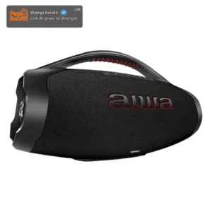 Caixa De Som Boombox Aiwa Aws-bbs-01b 200w Rms Bluetooth Res Cor Preto - Imagem 1