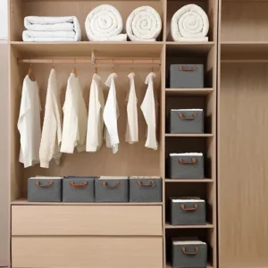 4 Caixas Organizadora De Guarda Roupa Cesto Gaveta Dobrável - Imagem 7