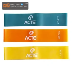 Kit Mini Band Com 3 Níveis De Resistência Acte Sports T71 - Imagem 1
