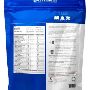 Whey Protein 900g 100% Whey Refil Max Titanium Baunilha Whey Concentrado - Imagem 3