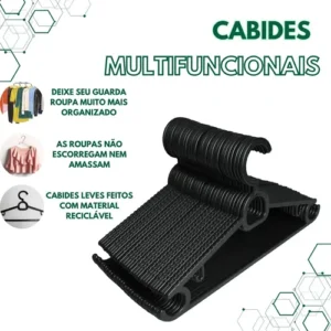 Kit 60 Cabides Pretos Adulto Antideslizante Reforçado Roupas - Imagem 12