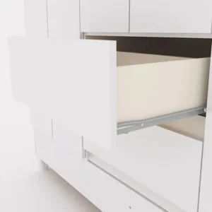 Guarda Roupa Solteiro 70cm 3 Portas Thales Branco S01 - Imagem 7