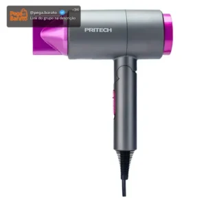 Secador de Cabelo Profissional 1800W 110V 60Hz Semi Profissional Diamante Cinza - Secador Gama Profissional para Salão Barbeiro Cabelos 127V - Imagem 1