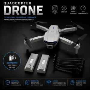 Mini Drone Com Câmera - Para Adolescentes Iniciantes + Portatil Super + 2 Baterias- Cachalote - Imagem 5