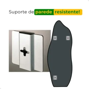 Espelho Orgânico Com Led 150x50 Cm Para Sala Quarto Banheiro Moldura Flame Led Quente - Imagem 6