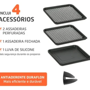 Fritadeira Air Fryer Forno Oven 12l Mondial Afon-12l-ab Preto - Imagem 3