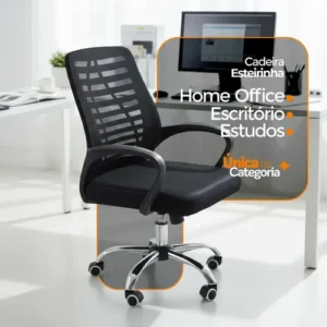 Cadeira De Escritório Esteirinha Mesh Giratória E Ergonômica - Imagem 3