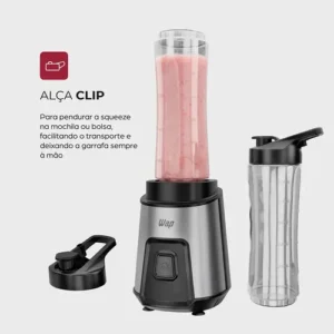 Liquidificador Portátil Wap Blender Go Wbg600 700ml Com 4 Lâminas Em Inox E Trava De Segurança - Imagem 4