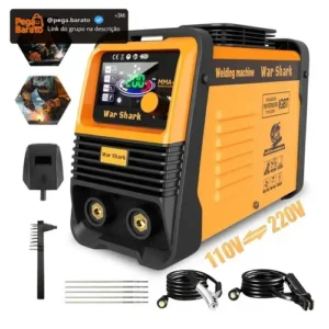 Máquina De Solda Inversora Portatil War Shark Bivolt 110v/220v Mma Tig Amarelo - Imagem 1