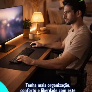 Kit Teclado E Mouse Wireless Sem Fio Preto 2.4GHz Slim Com Membrana De Silicone Silenciosa para Trabalho Estudos Home Office e Jogos - Imagem 6