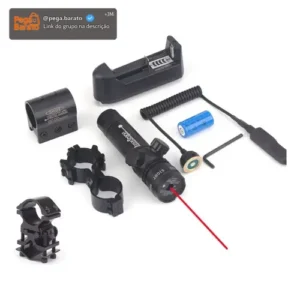Mira Laser Vermelho Carabina Airsoft Com 3 Suportes - Imagem 1