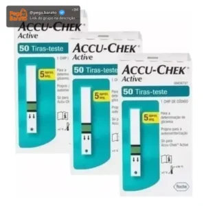 Kit 03 Caixas Tiras Reagentes Accuchek Active C/50 Unidades - Imagem 1