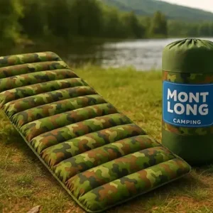 Colchonete Camping Camuflado Colchão Saco De Dormir Pesca Acampamento Retiro Trilha C/ Saco De Transporte Mochila Hz Home Tech - Imagem 5