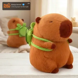 Capivara Filó Pelúcia Gigante Antialérgica Bichinho De Pelúcia Macio Brinquedo Infantil E Adulto Decoração Quarto Presente Criativo Confortável Seguro Alta Qualidade Brasiliana Tech - Imagem 1