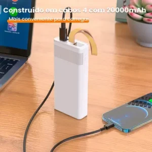 Carregador Portátil Power Bank 20.000mAh com Carregamento Turbo para Celular Bahrein - Imagem 9