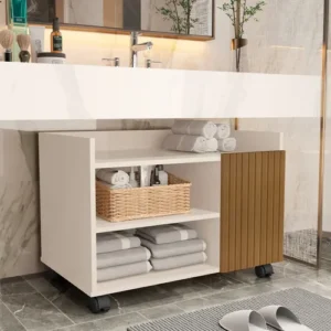 Organizador Gabinete Para Banheiro Lavabo Com Rodízio Gaveta - Imagem 7