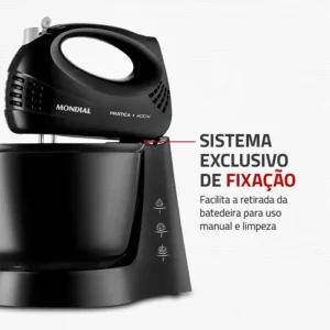Batedeira Prática Mondial Preto 400W B-44-B - Imagem 6