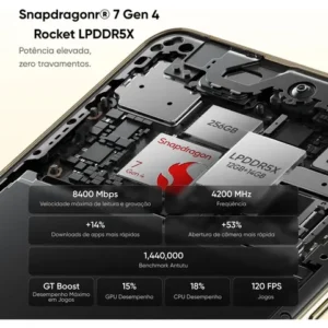 Smartphone Celular Realme 16 Pro+ 512gb 12gb Ram (+ 14 virtual ram boost) 5g Dual Sim, Câmera Lumacolor 200 Mp, SnapDragon 7 Gen4 Rocket, 7000mah, 80w, Ip69 Pro 144hz, Video 4k Fullfocal Hdr Dourado - Imagem 4