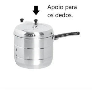 Pipoqueira 4,5l Aluminio Polido Utensilios Cozinha Pipoca - Imagem 3
