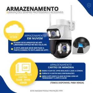 Câmera Segurança Ip Externa Wifi A28 App Icsee À Prova Dágua - Imagem 9