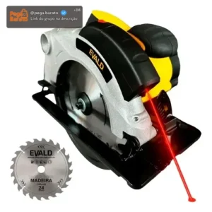 Serra Circular 1400w Com Guia Laser 1400 Esc-1400 Evald - Imagem 1
