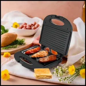 Sanduicheira Grill 2 Em 1 Kian Preta Elétrica 750w Cor Preto,Seu Mixto Quente Ultra Rápido, e Outros Petiscos - Imagem 3