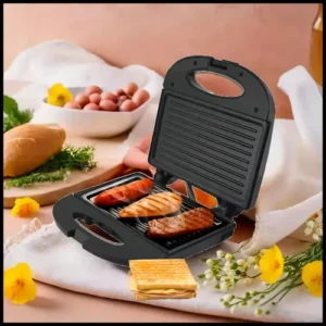 Sanduicheira Grill 2 Em 1 Kian Preta Elétrica 750w Cor Preto,Seu Mixto Quente Ultra Rápido, e Outros Petiscos - Imagem 3