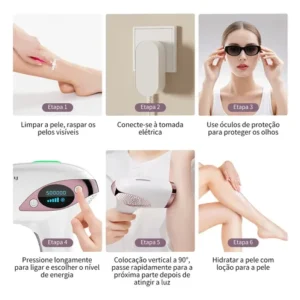 Depilador a Laser IPL Mlay T4 Resfriamento a Gelo 5 Níveis 500000 Flashes - Imagem 10