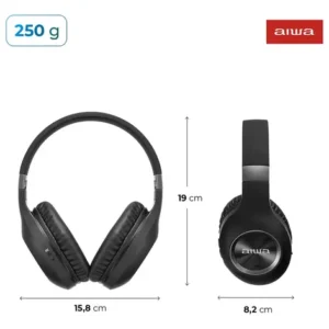 Fone de Ouvido Headphone AIWA HP-02-B Bluetooth ANC Alta Definição - Imagem 9