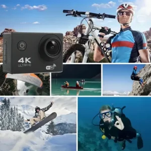 Câmera Filmadora Sport 4k Wi-fi Hd 12mp Prova Dágua Cor Preto/Prata - Imagem 6