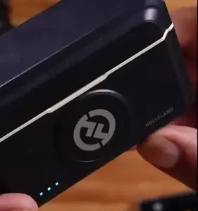 Microfone Lapela Hollyland Lark M2 Mini Combo Duplo USB-C, Lightning e Camera preto - Imagem 2