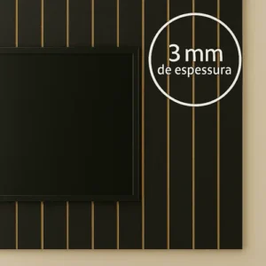 Painel Tv Ripado 3d 100% Mdf 58 Polegadas Fácil Instalação Cor Preto - Imagem 7
